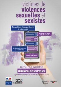 Affiche pour les victimes de violences sexuelles et sexistes